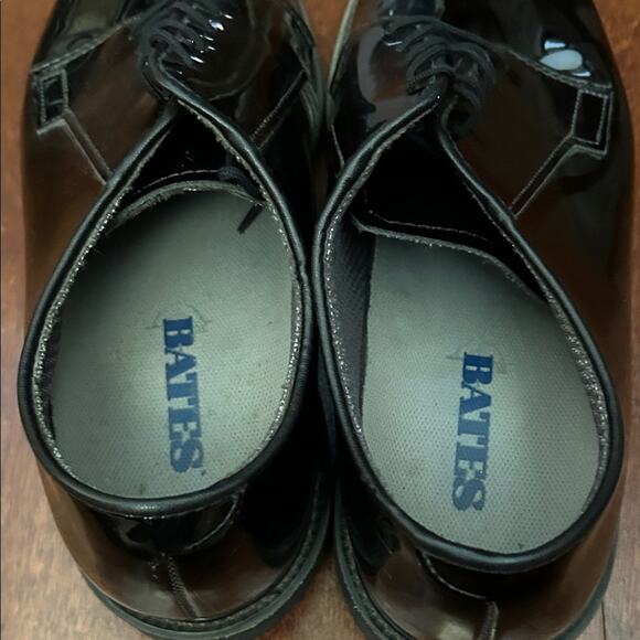 Bates Black Faux Patent Leather Oxfords, Perfect for Special Occasions Size 10.5 - Picture 12 of 14